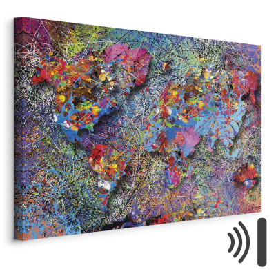 Wall picture - Map: Jackson Pollock inspiration
