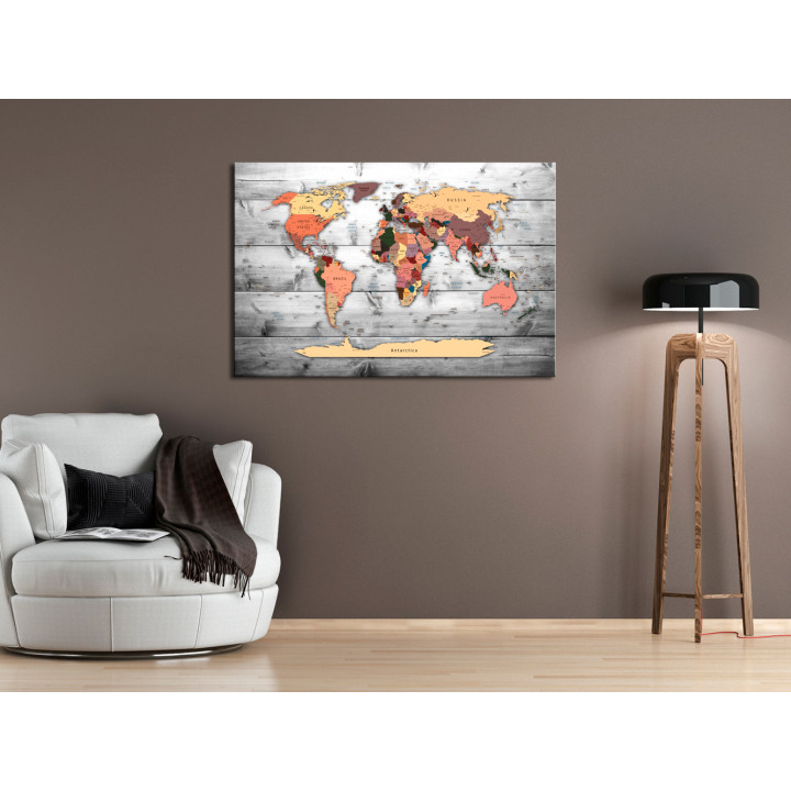Tableau sur liège - Direction World
