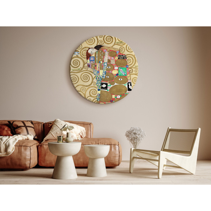Tableau rond - Gustav Klimt  –  The Fulfillment