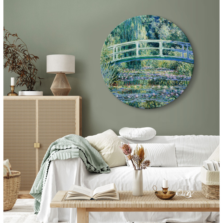 Tableau rond - Claude Monet – Footbridge in Giverny