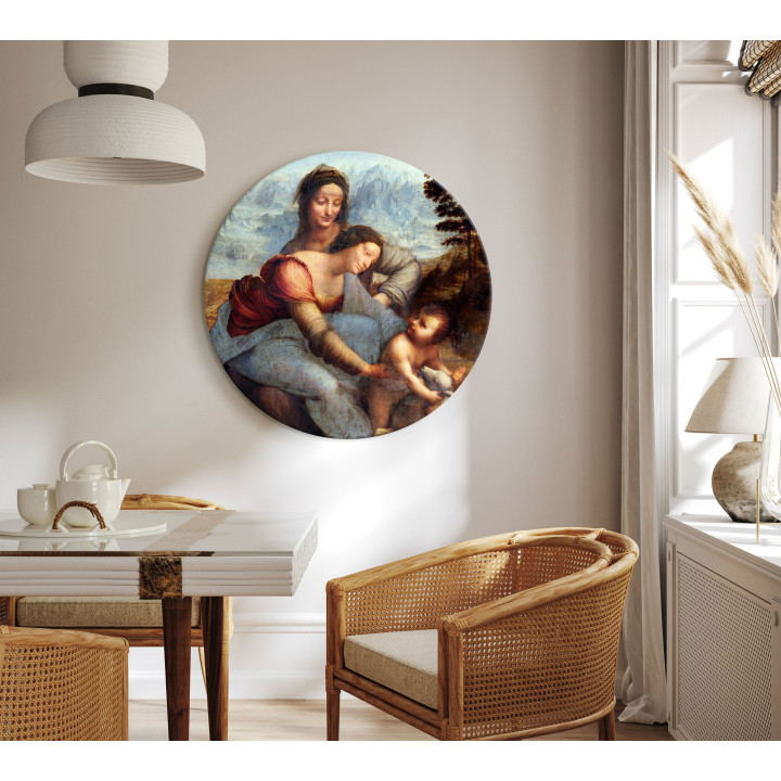 Tableau rond - Leonardo da Vinci – The Virgin and Child with Saint Anne