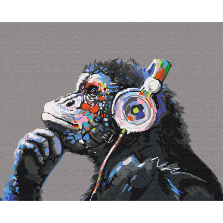 Motif à peindre par numéros - Musical Monkey