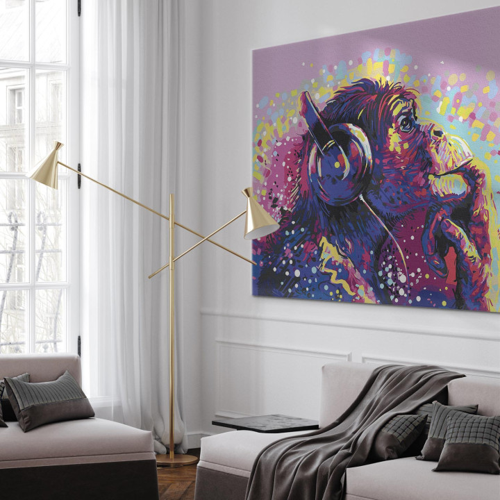Malen nach Zahlen auf Leinwand - Magic Chimpanzee