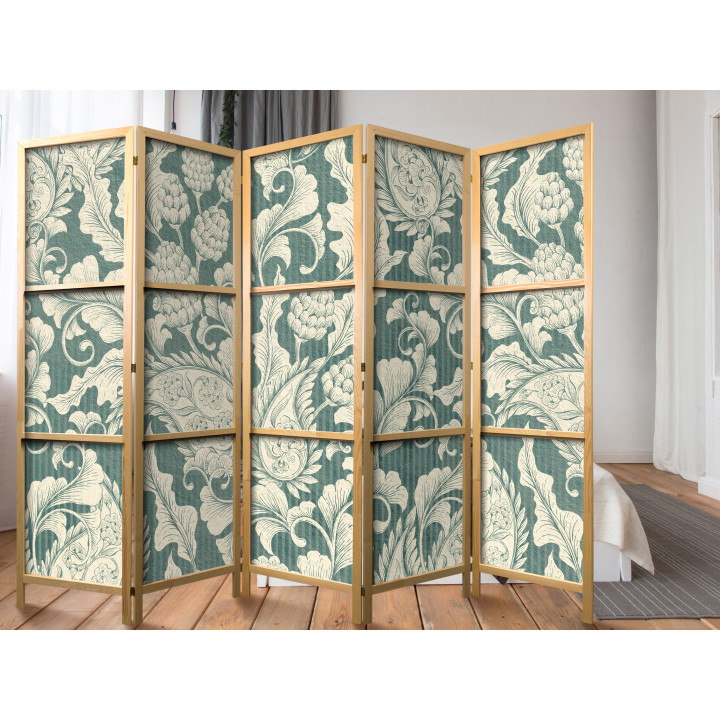 Parawan japoński - Sage Green Flourishes