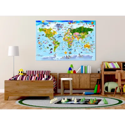 Afbeelding op kurk - Children's Map: Colourful Travels