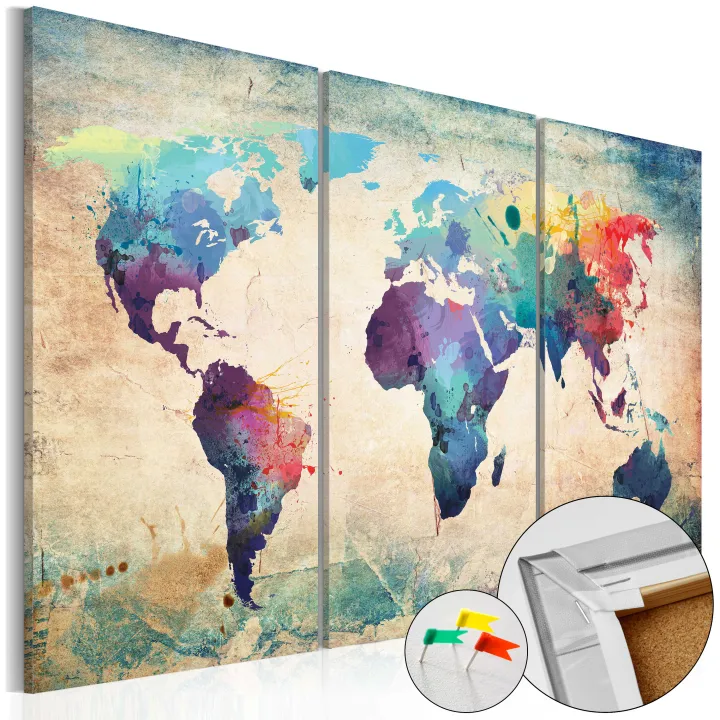 Obraz na korku - Rainbow Map