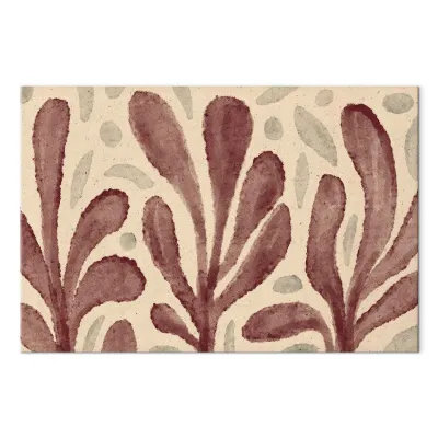 Schilderij - Leaves and spots – large vibrant shapes inspired by Matisse